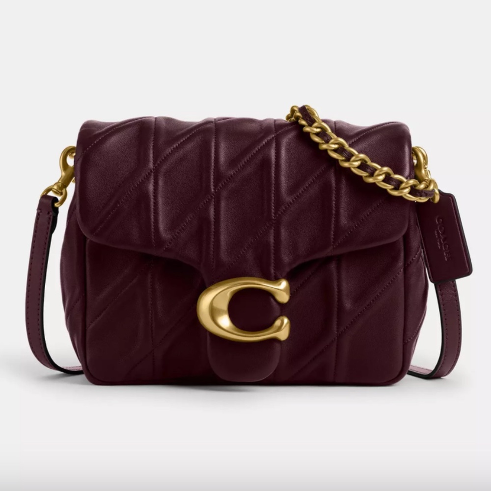 NWT Coach Times Square Tabby Shoulder Bag With Quilting Merlot